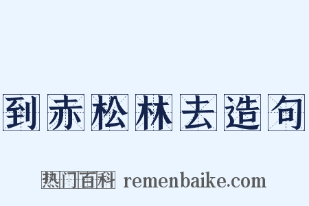 到赤松林去造句是什么意思的图片